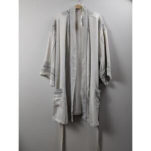 NWT Oddbird Fener Linen Kisa Cut Robe Natural Turkish Ethical Eco Fashion M / L